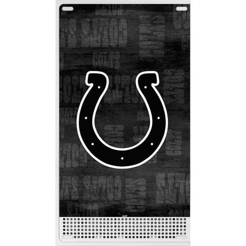 NFL Indianapolis Colts Black & White Xbox Series S Console Skin